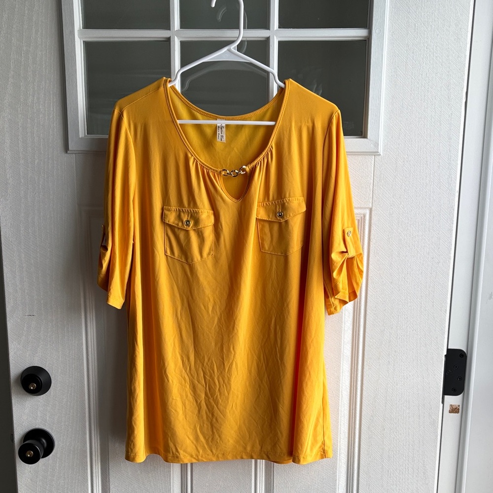 Perseption Mustard Yellow Blouse